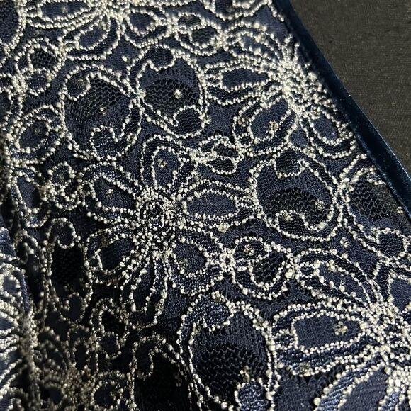 R & M Richard’s vintage cardigan lace sequins sheer blue  white 3X FIRM on PRICE - Picture 3 of 5